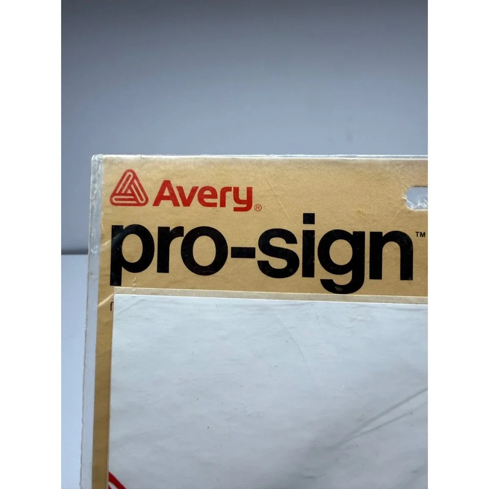 Vintage Avery Pro-Sign Thank You For Not Smoking Vinyl Decal Red White Floral